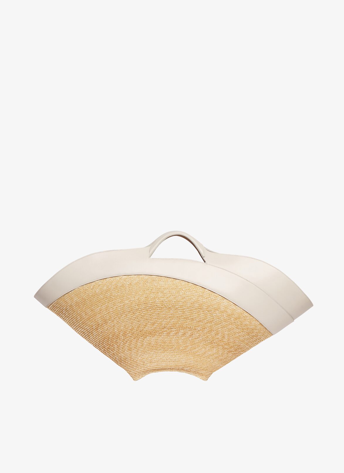 KHAIMA LARGE BAG IN CALFSKIN AND STRAW ALAÏA IVORY KHAIMA LARGE BAG IN CALFSKIN AND STRAW
